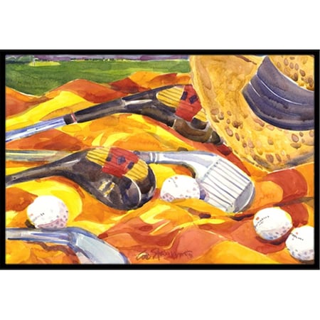 Jensendistributionservices 24 x 36 in. Golf Clubs Golfer Indoor Or Outdoor Mat MI2556691